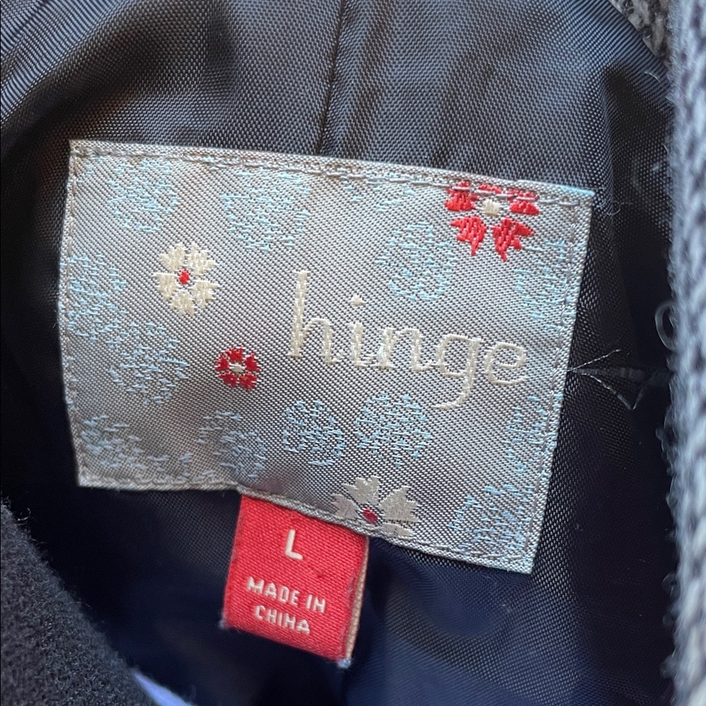 Hinge Houndstooth Patterned Jacket with oversized… - image 2